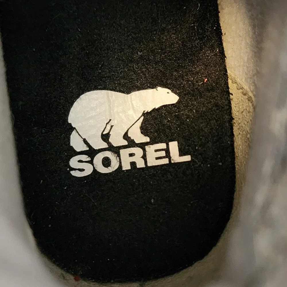 Sorel Snow Boot sz 7 Women Harlow Lace Cozy Brown Leather Sherpa Gorpcore Hiking